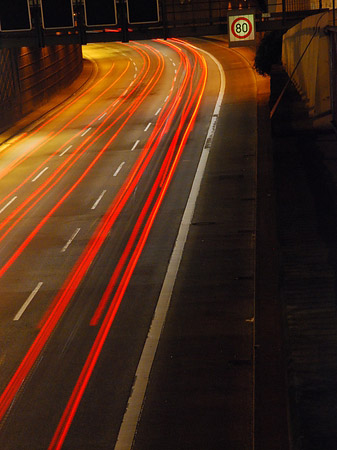 Foto Autobahn bei Nacht