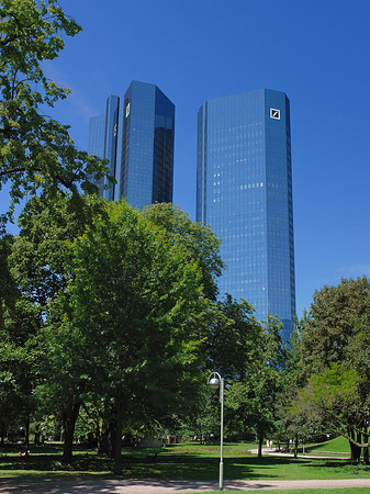 Foto Deutsche Bank mit Wiese - Frankfurt am Main