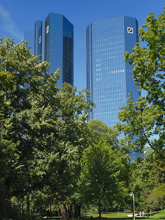 Foto Deutsche Bank mit Wiese - Frankfurt am Main