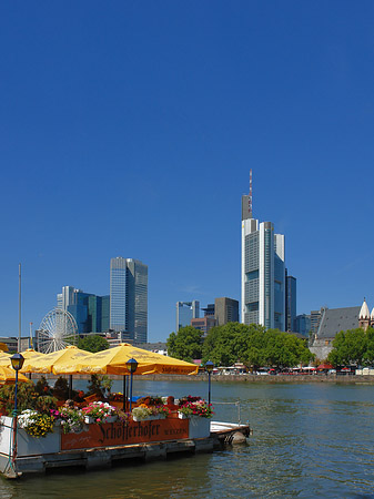Foto Skyline von Frankfurt mit Schöfferhofer Weizen