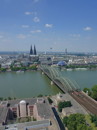 Hohenzollernbrücke und Kölner Dom Foto 
