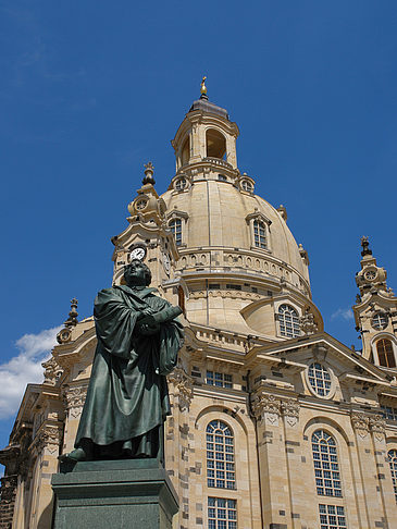 Foto Frauenkirche und Lutherdenkmal - Dresden