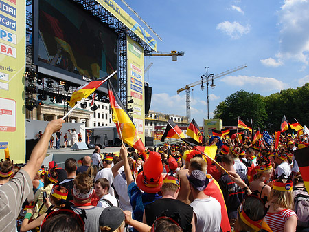 Leinwand und Fans Fotos