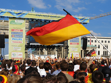 Leinwand und Fans Fotos