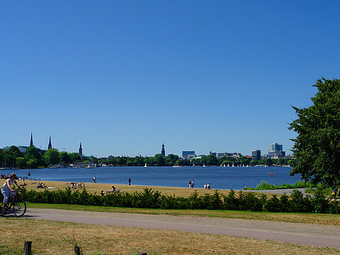 Foto Badestrand an der Außenalster - Hamburg