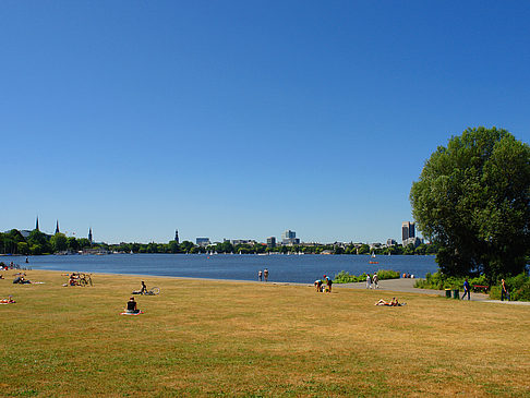 Foto Badestrand an der Außenalster - Hamburg