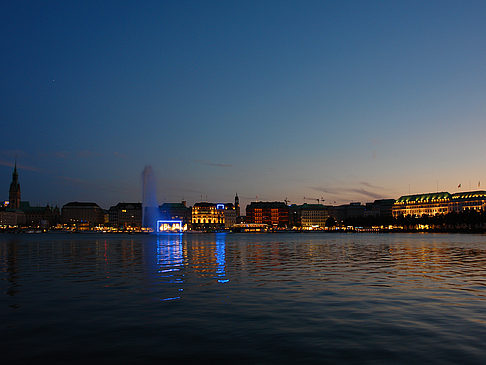 Sonnenuntergang über der Binnenalster Fotos