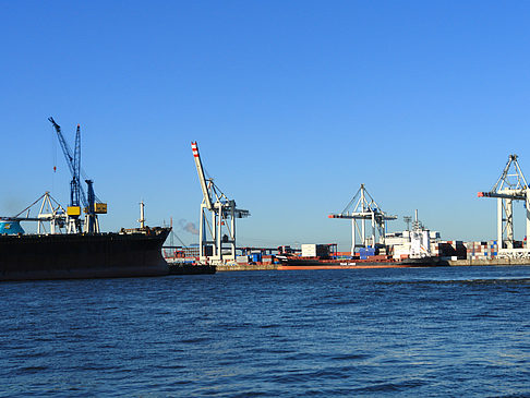 Foto Blick auf den Hafen - Hamburg