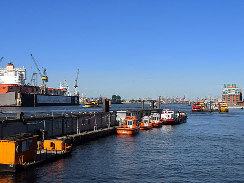 Foto Blick auf den Hafen - Hamburg