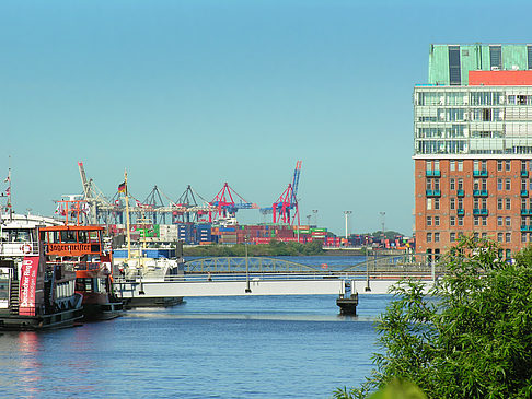Foto Blick auf den Hafen - Hamburg