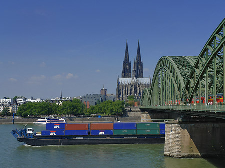 Fotos Schiff unter der Hohenzollernbrücke | Köln