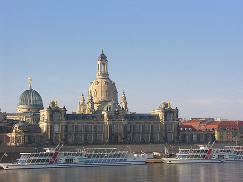 Foto Frauenkirche von der Brühlschen Terrasse - Dresden