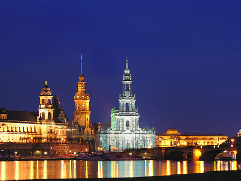 Foto Hofkirche bei Nacht - Dresden